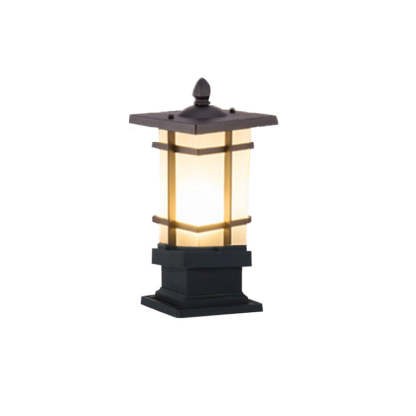 Elegant Vintage Pavilion Black Light Post Retro Outdoor Pathway Lamp-Lighom