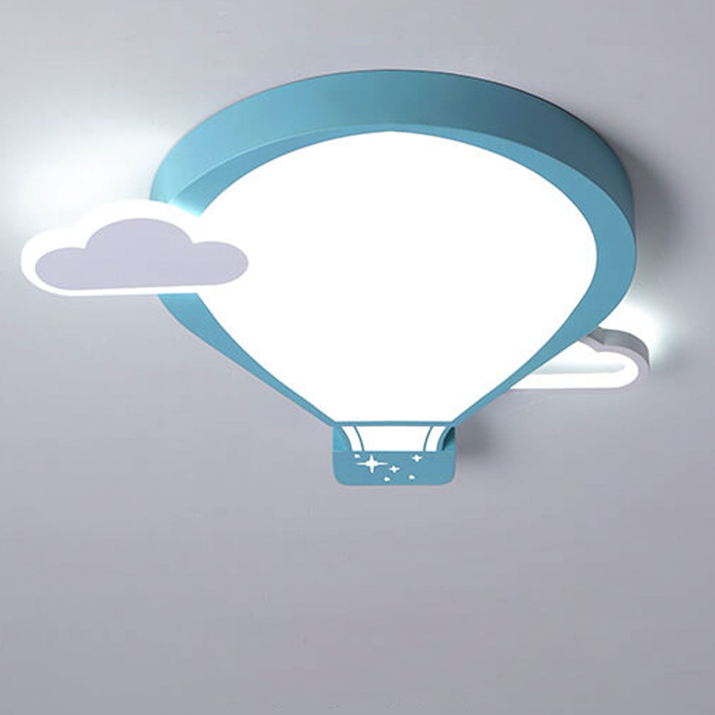 Cartoon Hot Air Balloon LED Kids Flush Mount Light