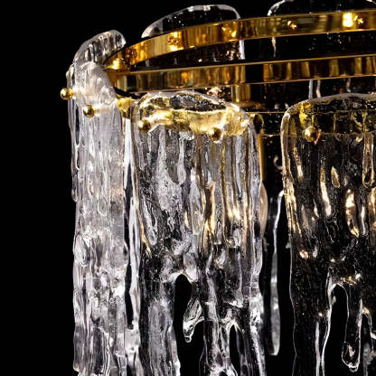 7/10-Light Luxury Glass Decor Icicles Droplet Crystal Chandelier