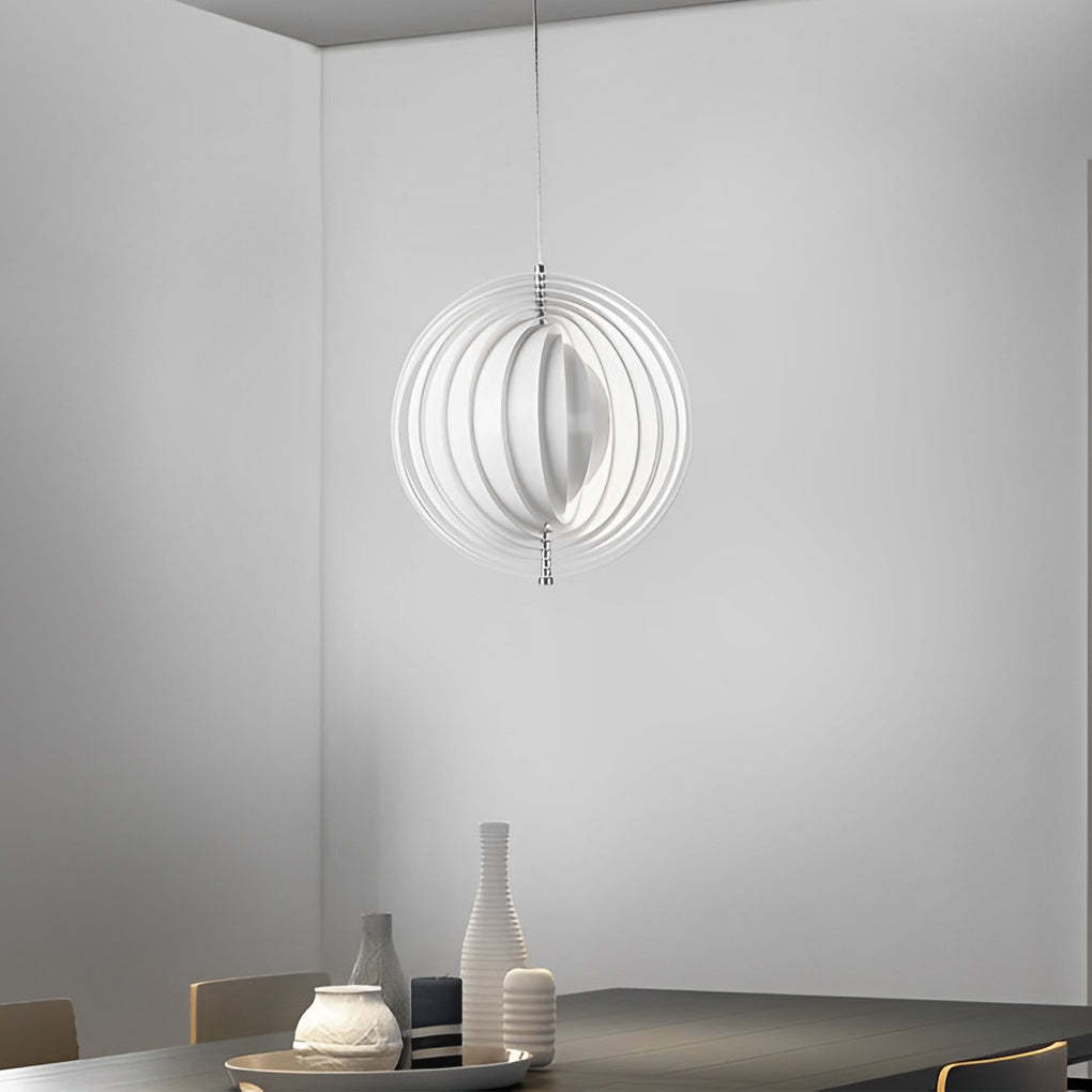 Rotatable Metal White Nordic Pendant