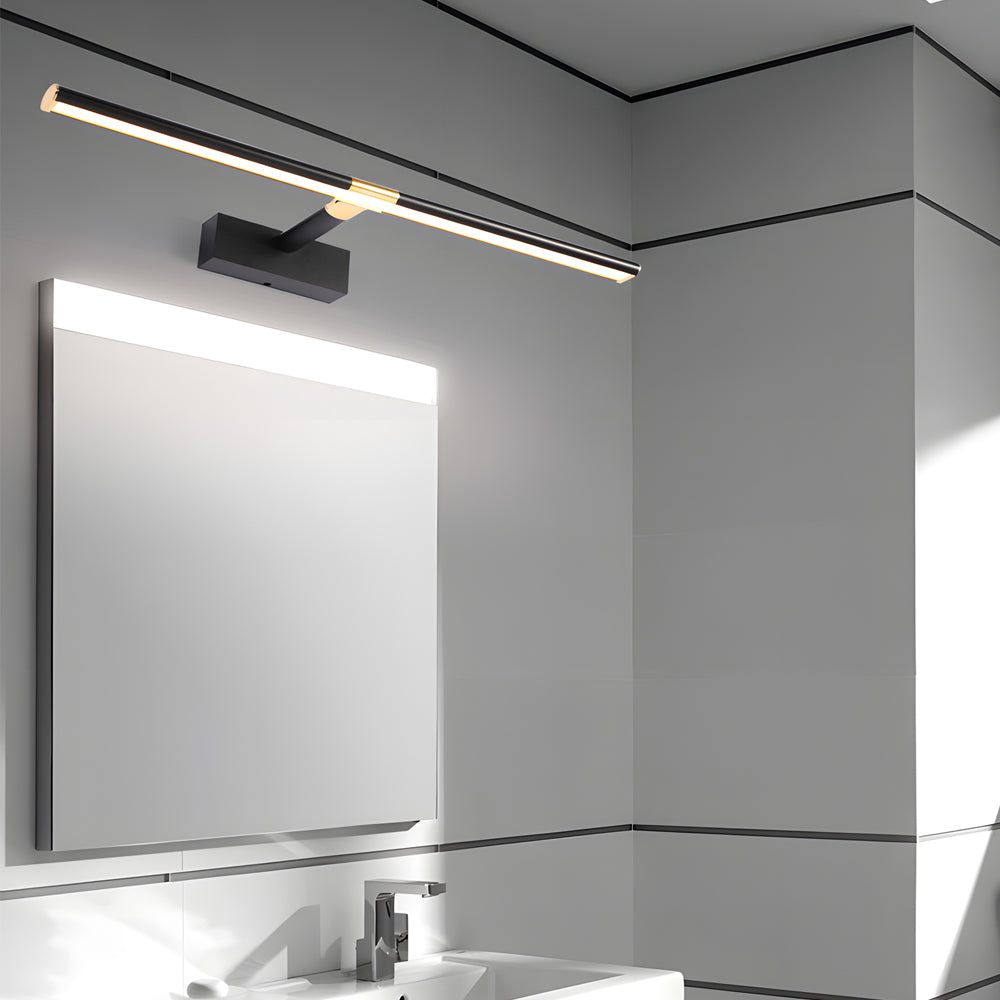 Retractable LED Bathroom Vanity Light with Adjustable Rod and Matte Finish-Lighom
