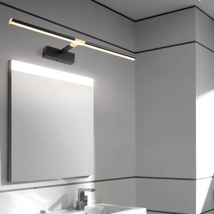 Retractable LED Bathroom Vanity Light with Adjustable Rod and Matte Finish-Lighom