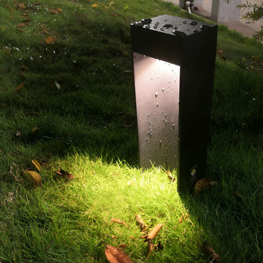 Modern 5W Black LED Open-Front Outdoor Lawn Light