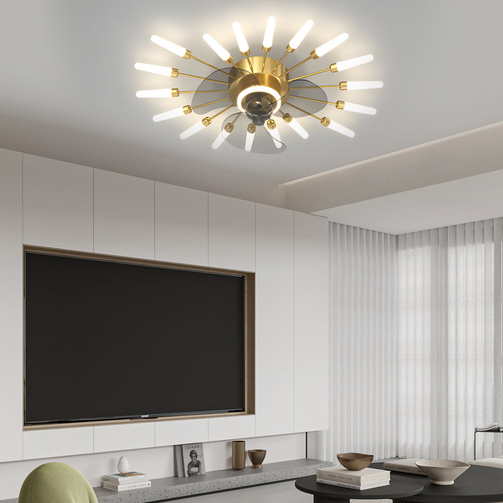 Flower Mute 3-Step Nordic Ceiling Fan