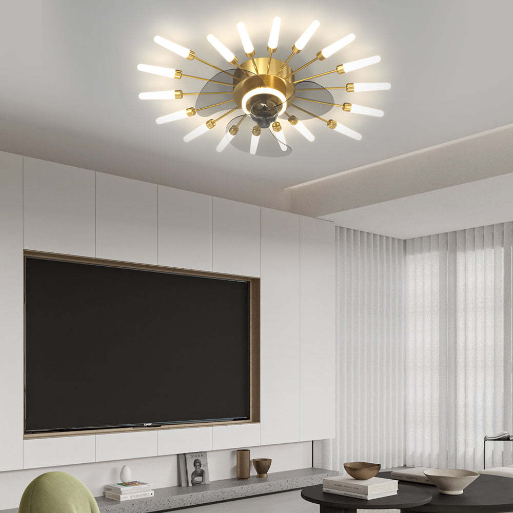 Flower Mute 3-Step Nordic Ceiling Fan