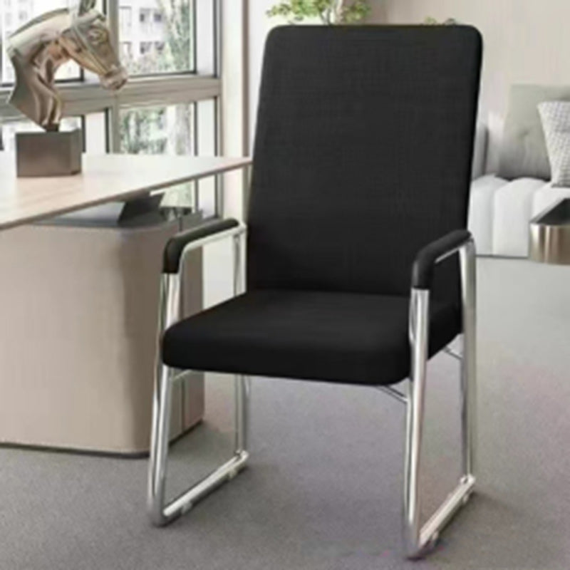 Modern Mesh Leather Square Desk Chair — Latex / Blue & Black - Mesh