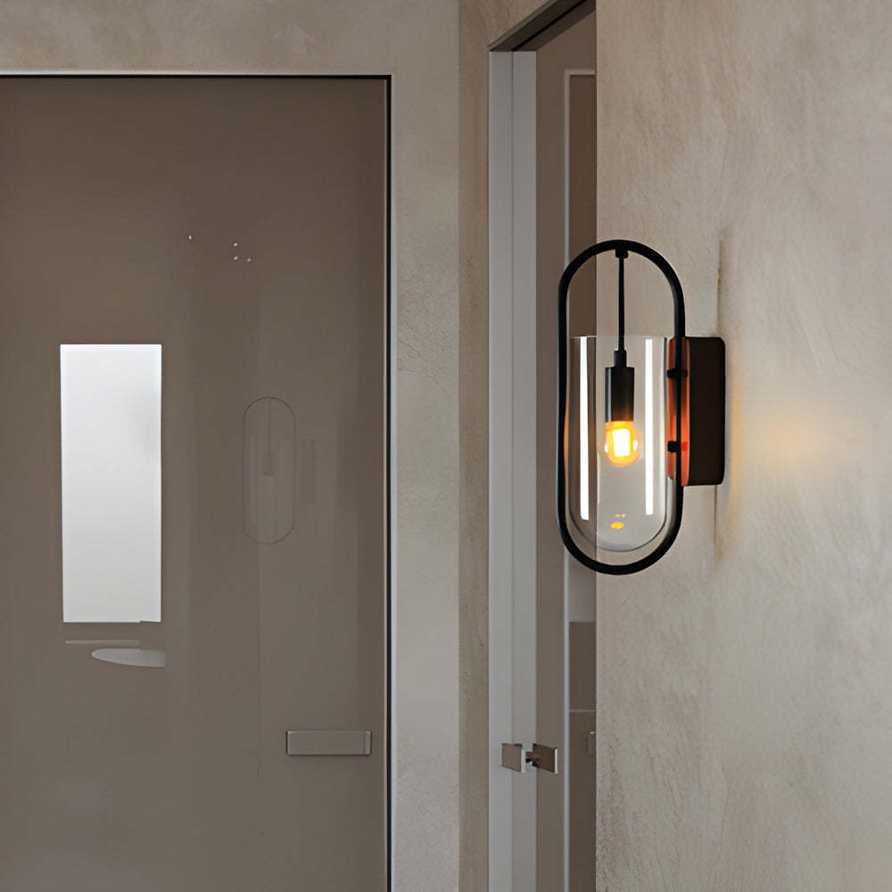 Retro Wood Iron Glass Dimmable Nordic Wall Light