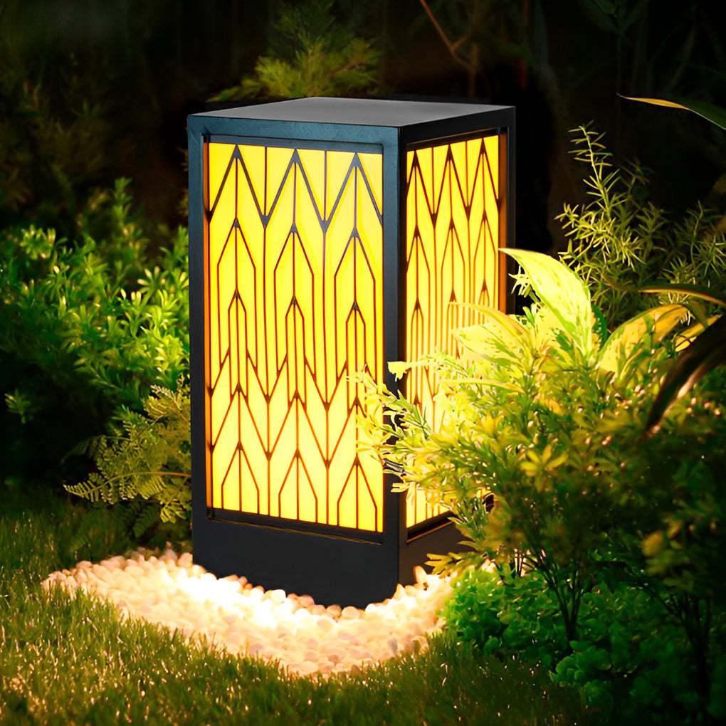 Waterproof LED Black Yard Decor Retro Lawn Lamp Outdoor Landscape Lighting-Lighom