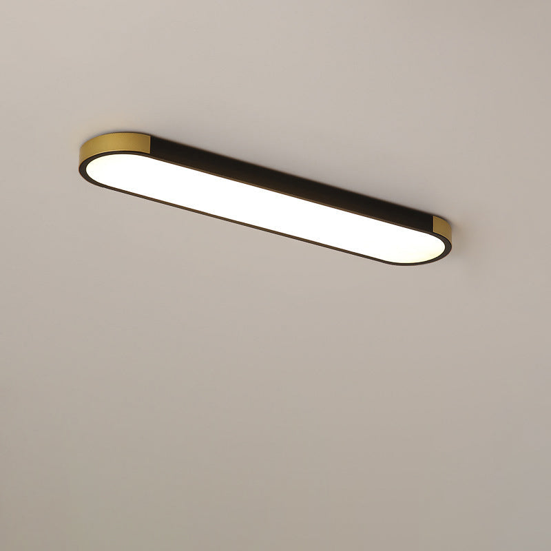 Minimalist Rectangular Ring LED Flush Mount Light