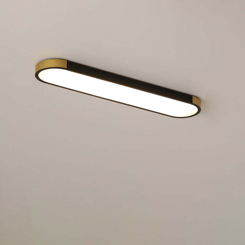 Minimalist Rectangular Ring LED Flush Mount Light