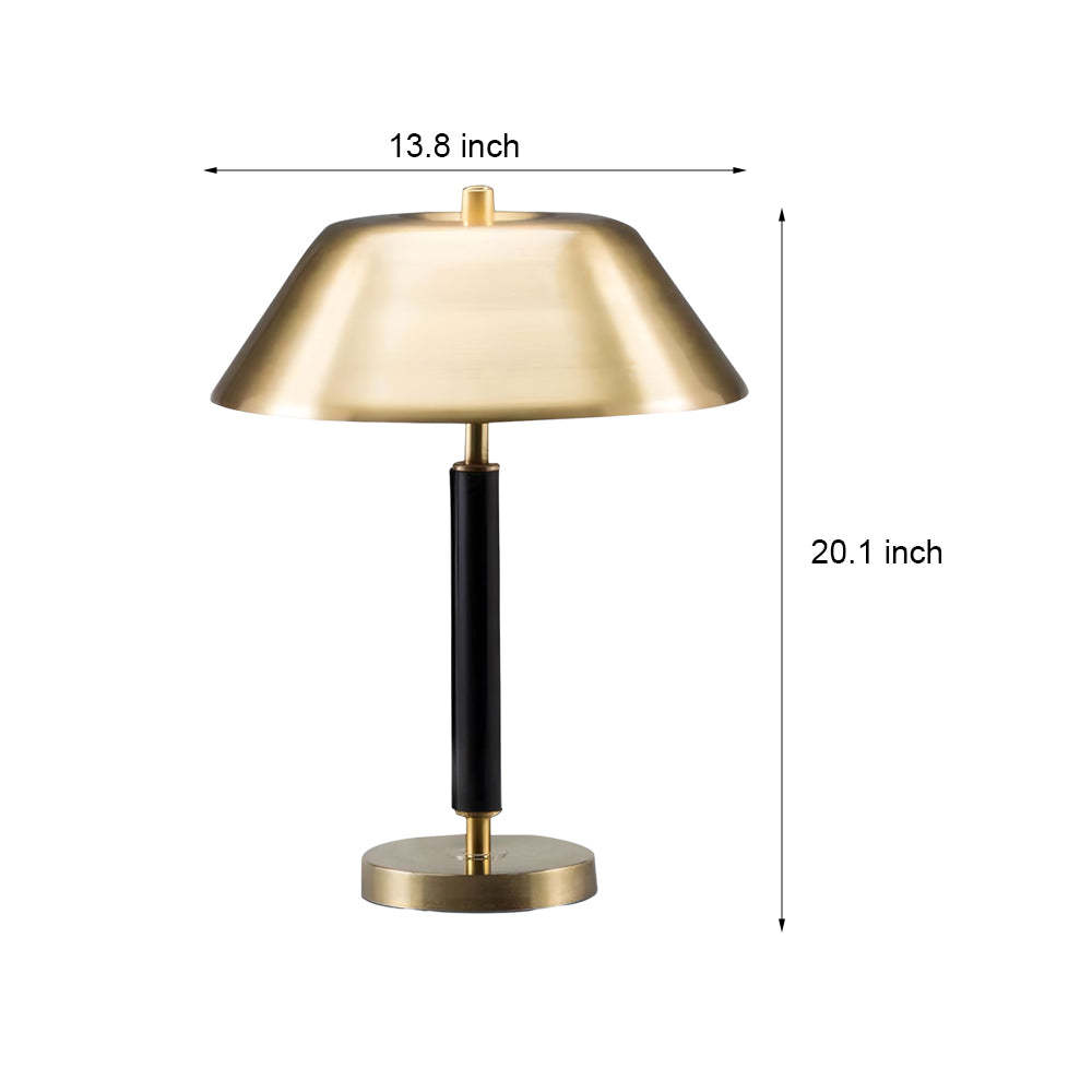 Modern Black Metal Brass Table Lamp