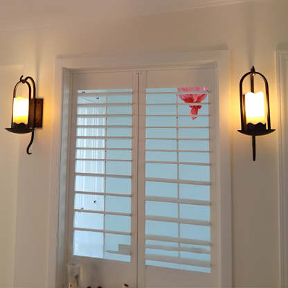 Creative Candlestick LED Iron Black Retro American-style Wall Lamp-Lighom