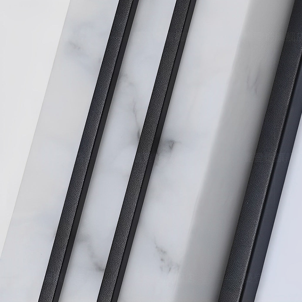 Minimalist Resin Waterproof LED Black Modern Outdoor Wall Light Fixture-Lighom