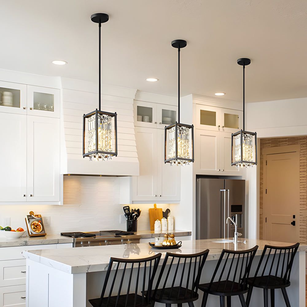 Modern frame round bronze copper pendant lighting, Lighom