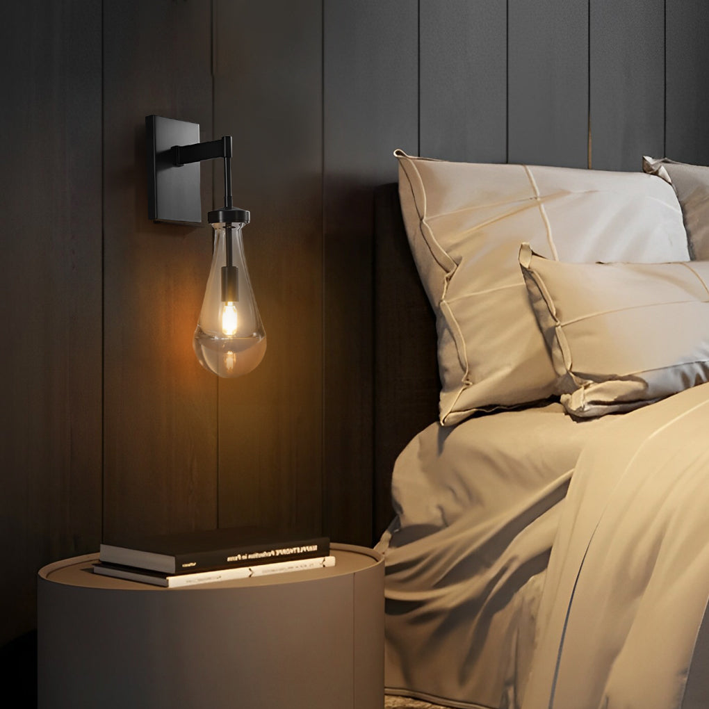 Water Drop Crystal Copper Minimalist Wall Sconce