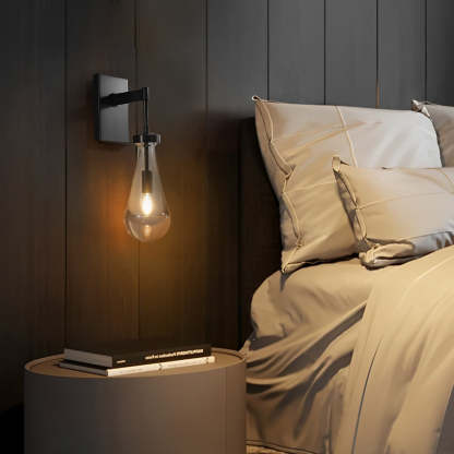 Water Drop Crystal Copper Minimalist Wall Sconce