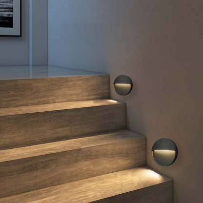 Round Creative Waterproof Stair Lights Outdoor Wall Lights Step Lights Stairway Sconces-Lighom
