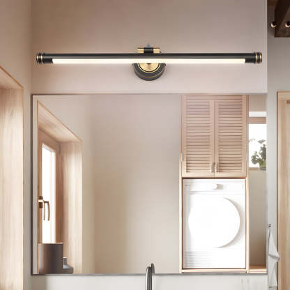 Elegant Linear Gold/Black LED Vanity Light for Bathroom - Vintage Style-Lighom