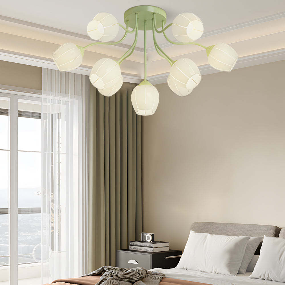 Flower Dimmable French Style Ceiling Light