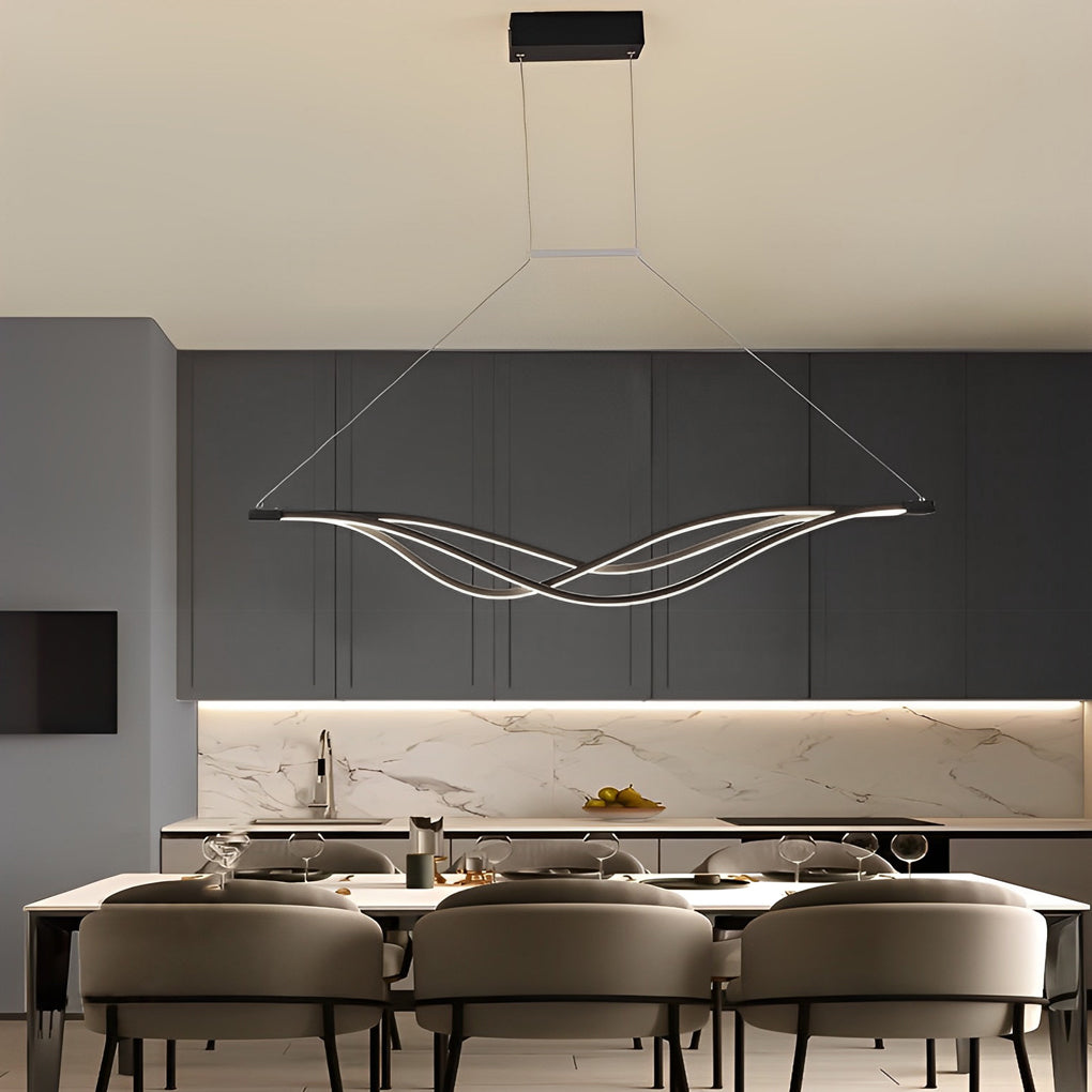 Long Wave Dimmable Remote Nordic Chandelier