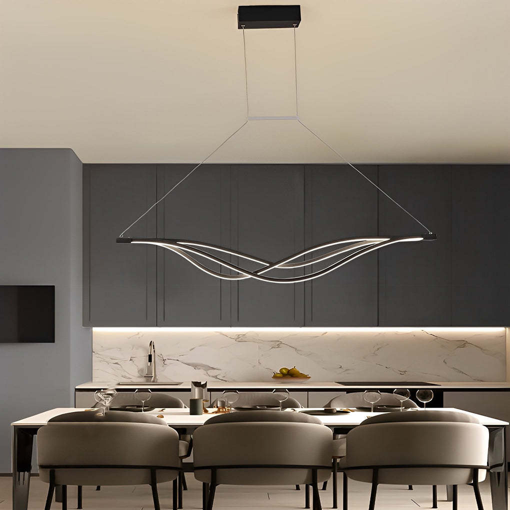 Long Wave Dimmable Remote Nordic Chandelier
