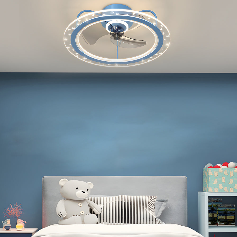 Round Star Decor 3-Step Modern Bladeless Fan