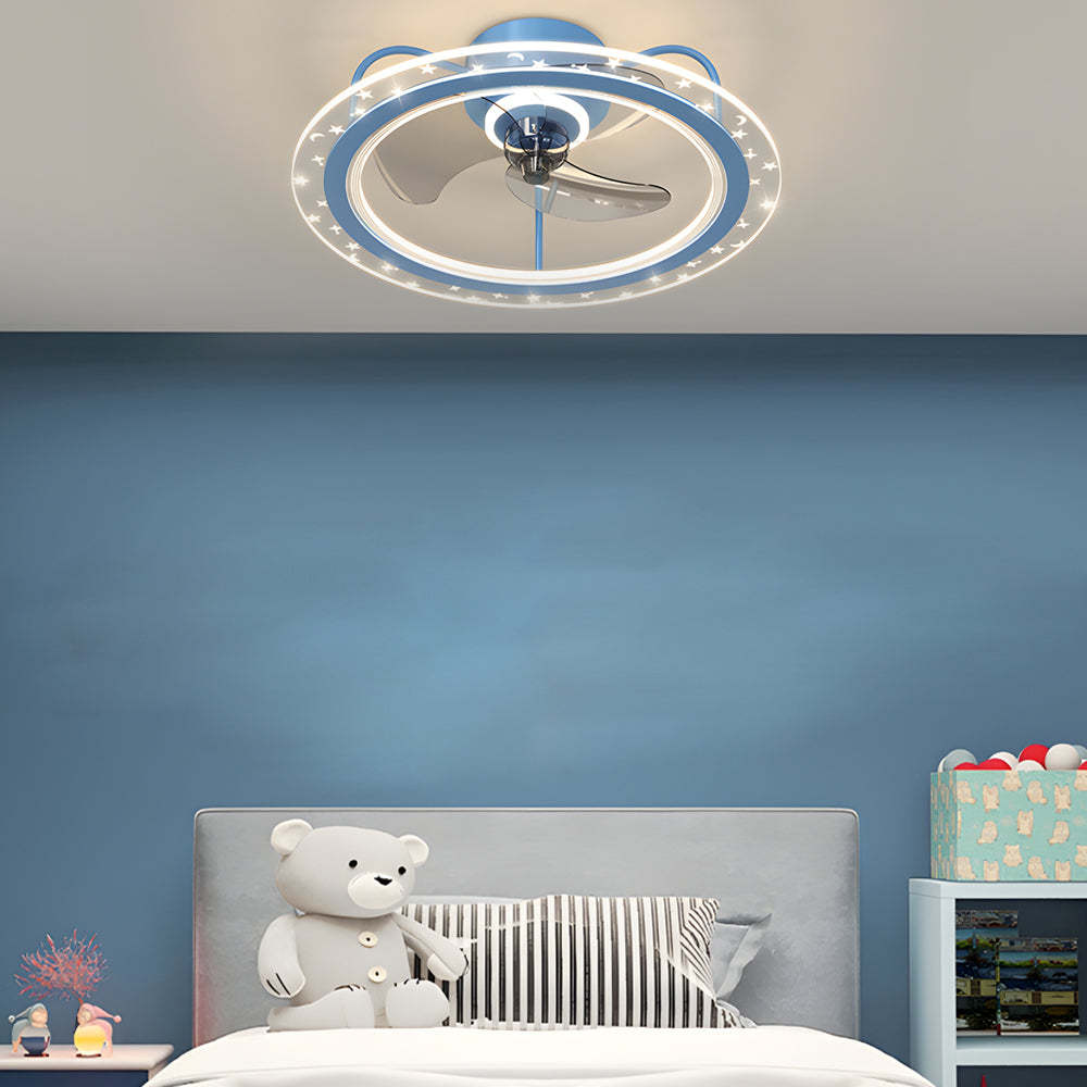 Round Star Decor 3-Step Modern Bladeless Fan