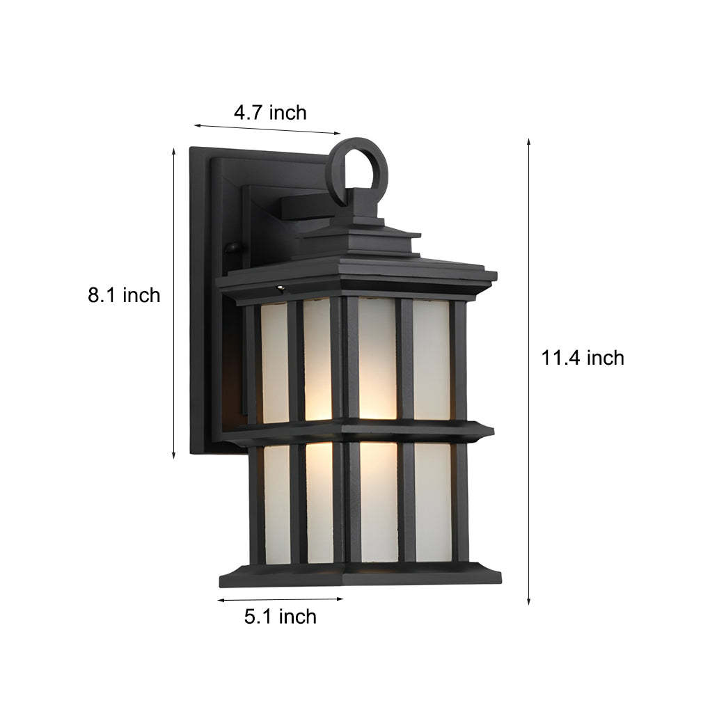 Outdoor Waterproof Aluminum Black European Style Exterior Wall Lights-Lighom