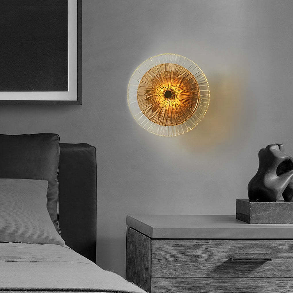 Round Glass Postmodern LED Wall Light
