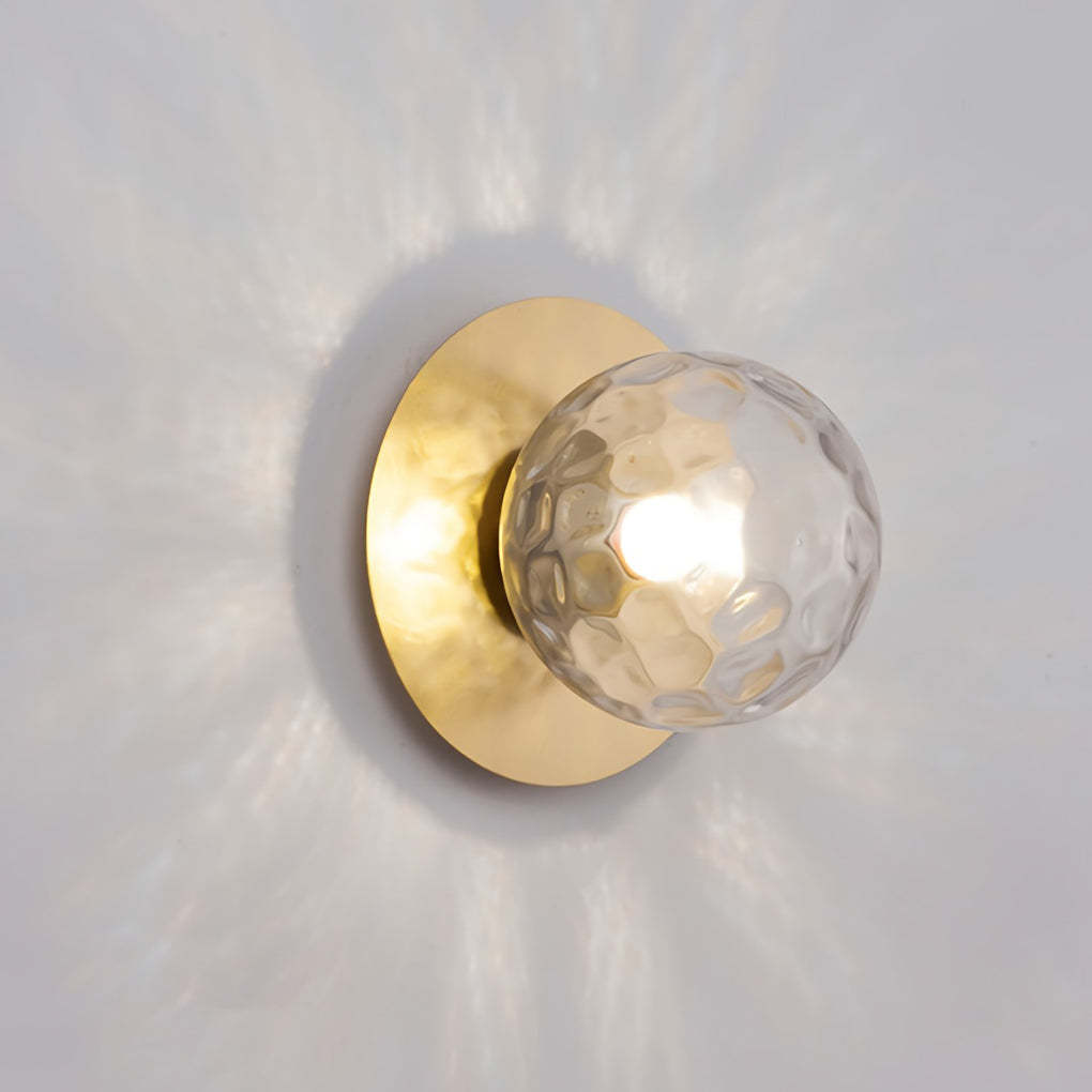 Round Glass Ball 12W Modern LED Wall Sconce
