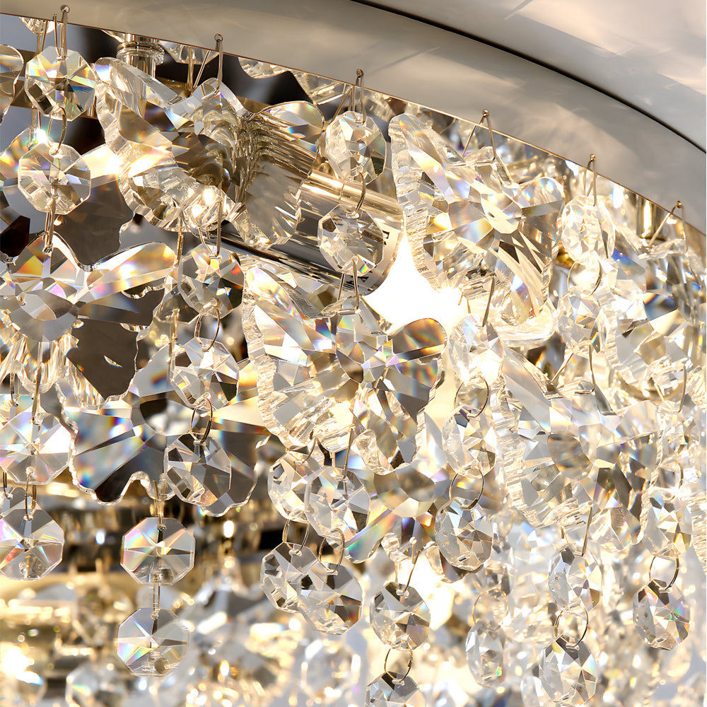 Round Crystal Tassel Modern Ceiling Lamp