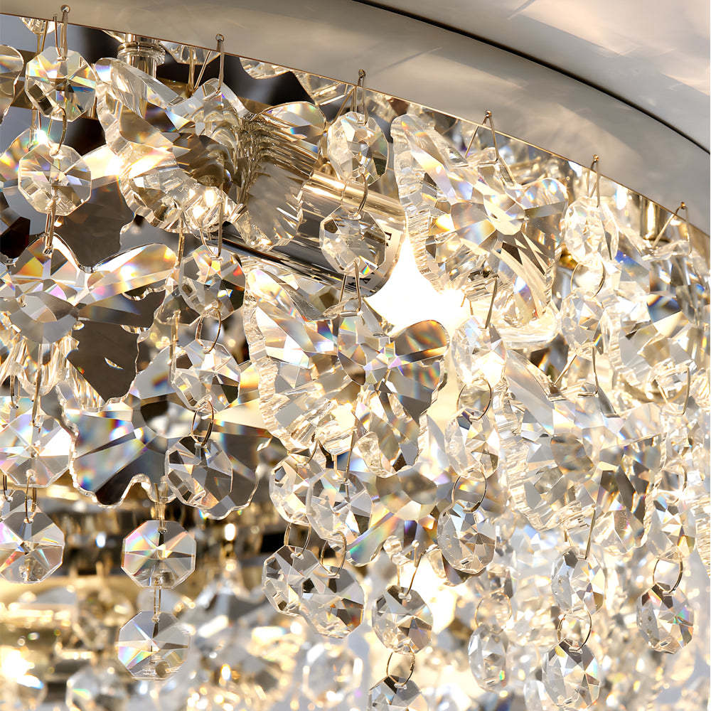 Round Crystal Tassel Modern Ceiling Lamp