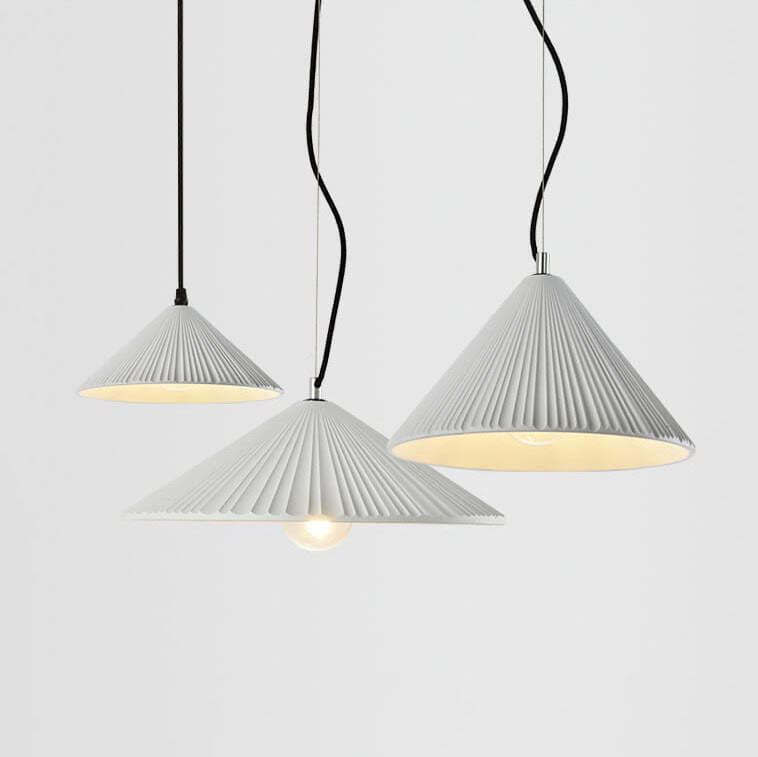 Nordic Textured Resin Umbrella Pendant Light