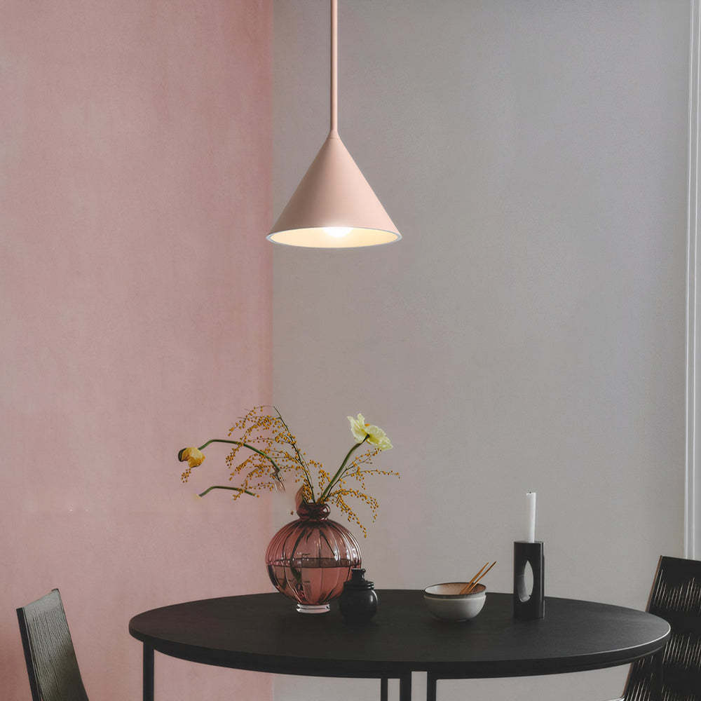 Resin Pink Figura Arc Pendant Lamp