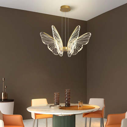Butterflies LED Dimmable with Remote Control Modern Chandelier Hanging Lamp-Lighom