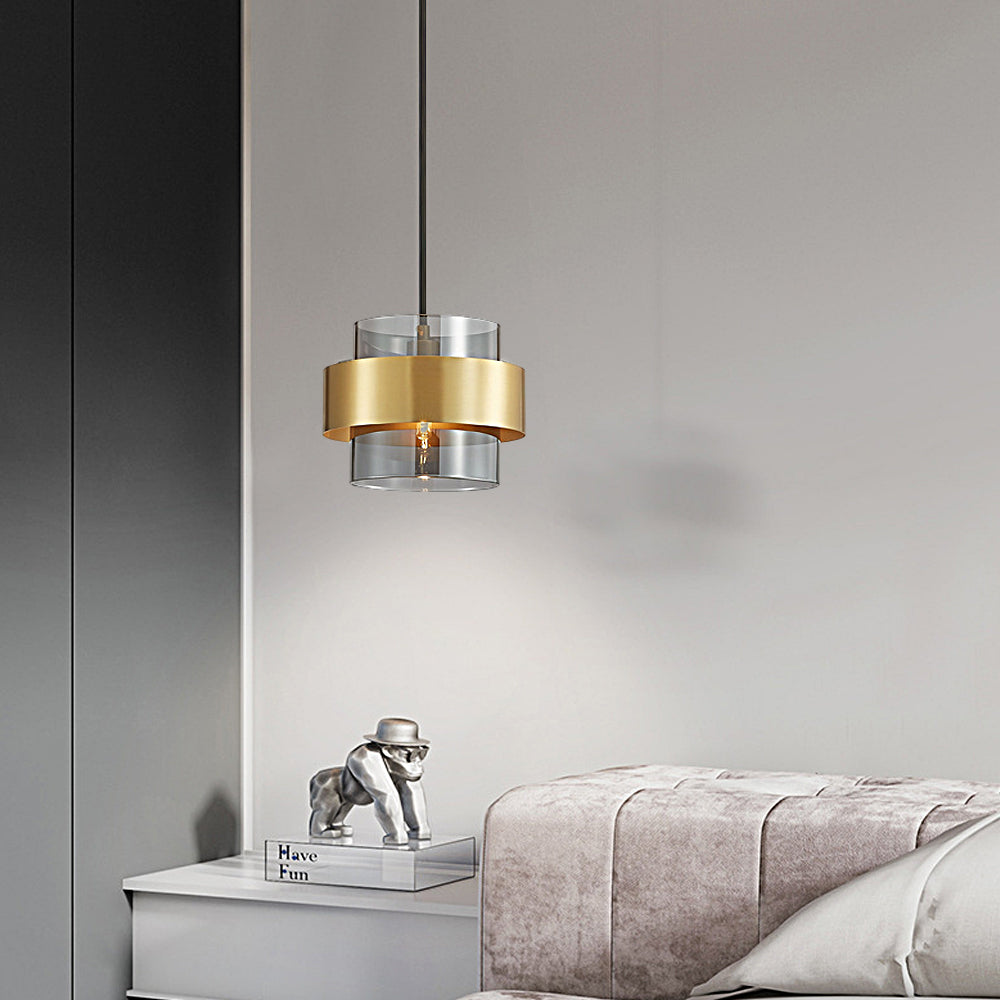 Glass Ring Three-Step Dimming Modern Pendant Light