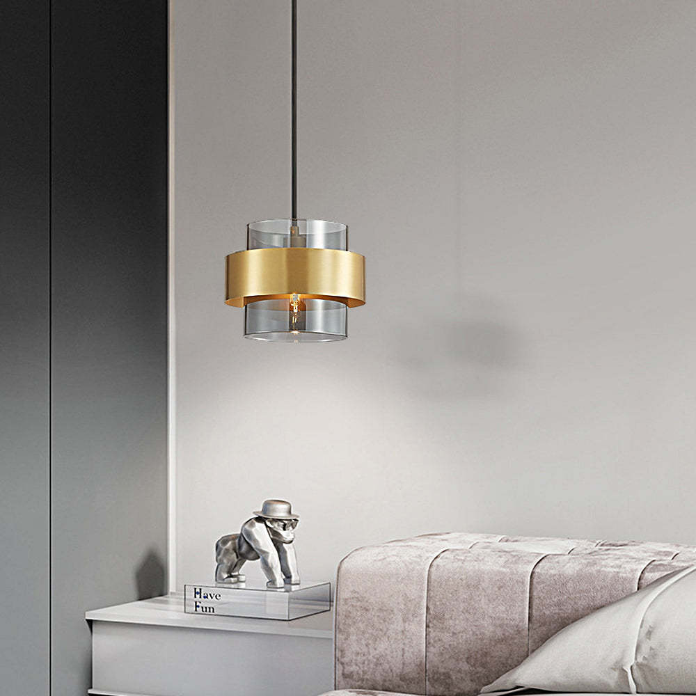 Glass Ring Three-Step Dimming Modern Pendant Light