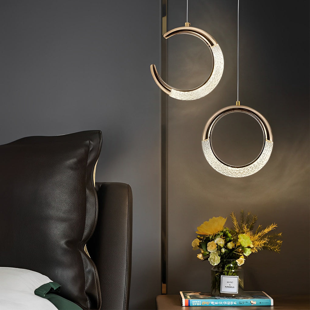 Moon Ring LED Nordic Small Pendant Chandelier