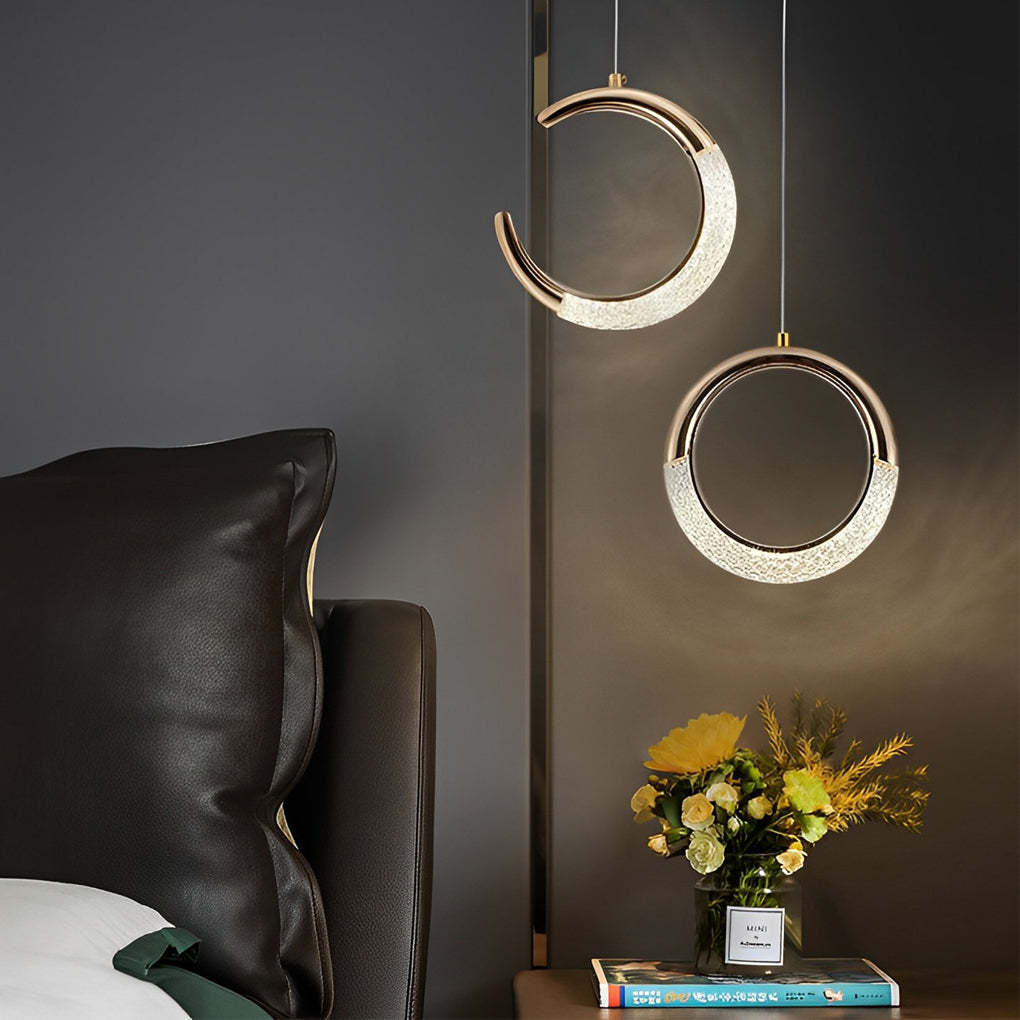Moon Ring LED Nordic Small Pendant Chandelier