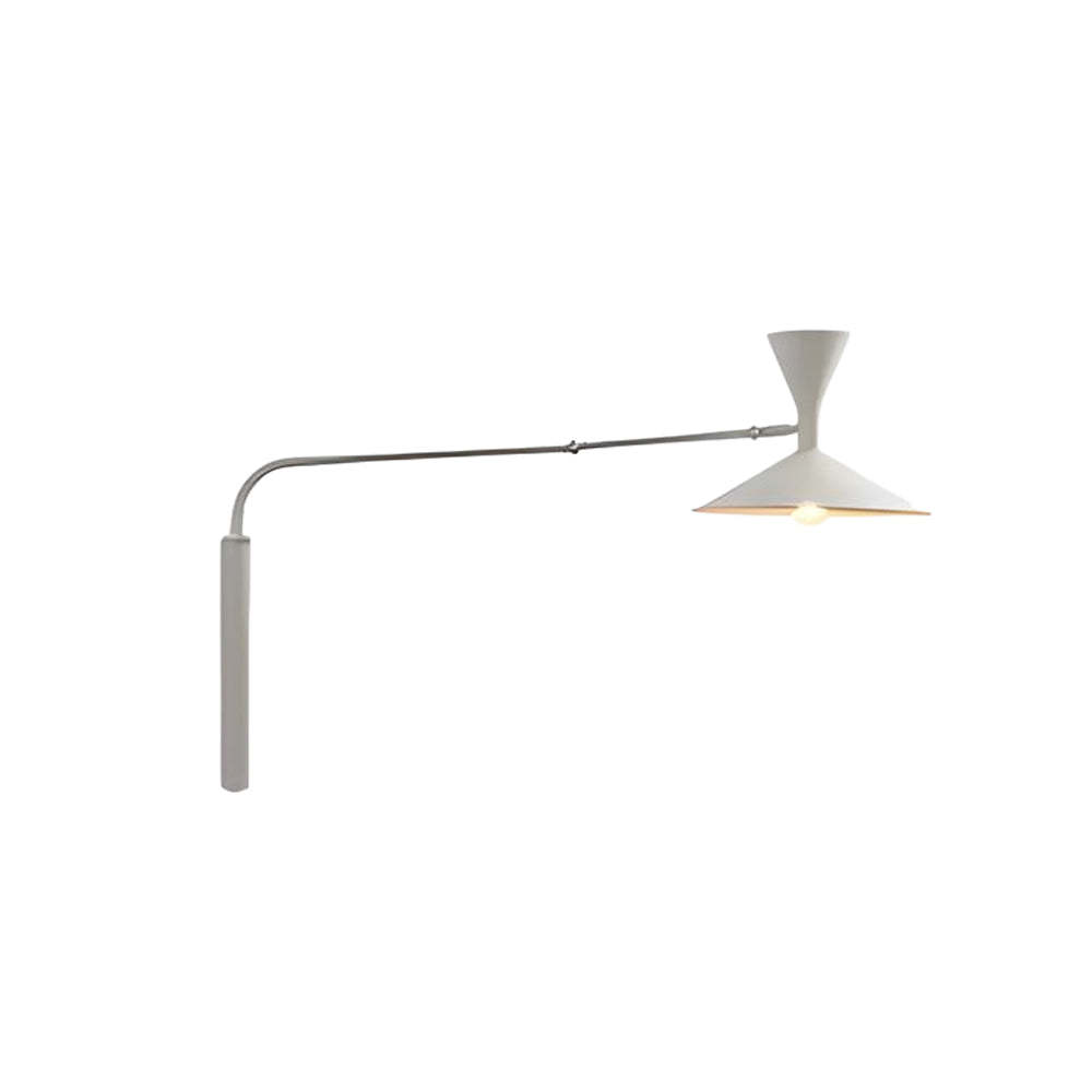 Marseille Swing Arm Wall Lamp Adjustable Long Metal Arm Trumpet Sconce-Lighom