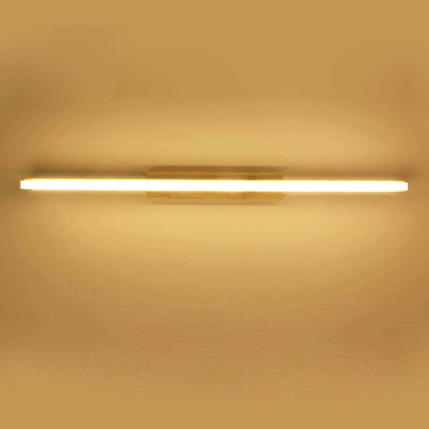 Nordic Minimalist Log Strip Vanity LED Sconce
