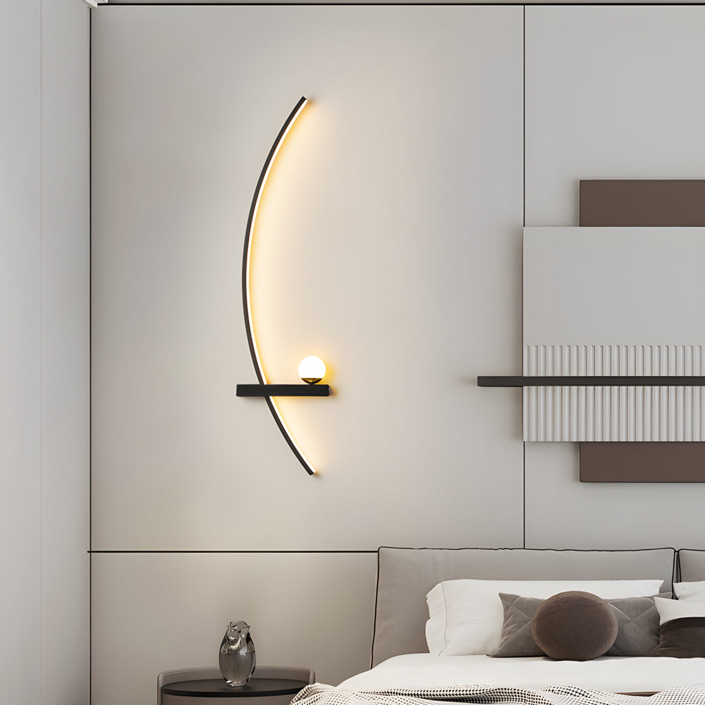 Curved Strip Dimmable LED Wall Sconce — Right / 3 Step Dimming