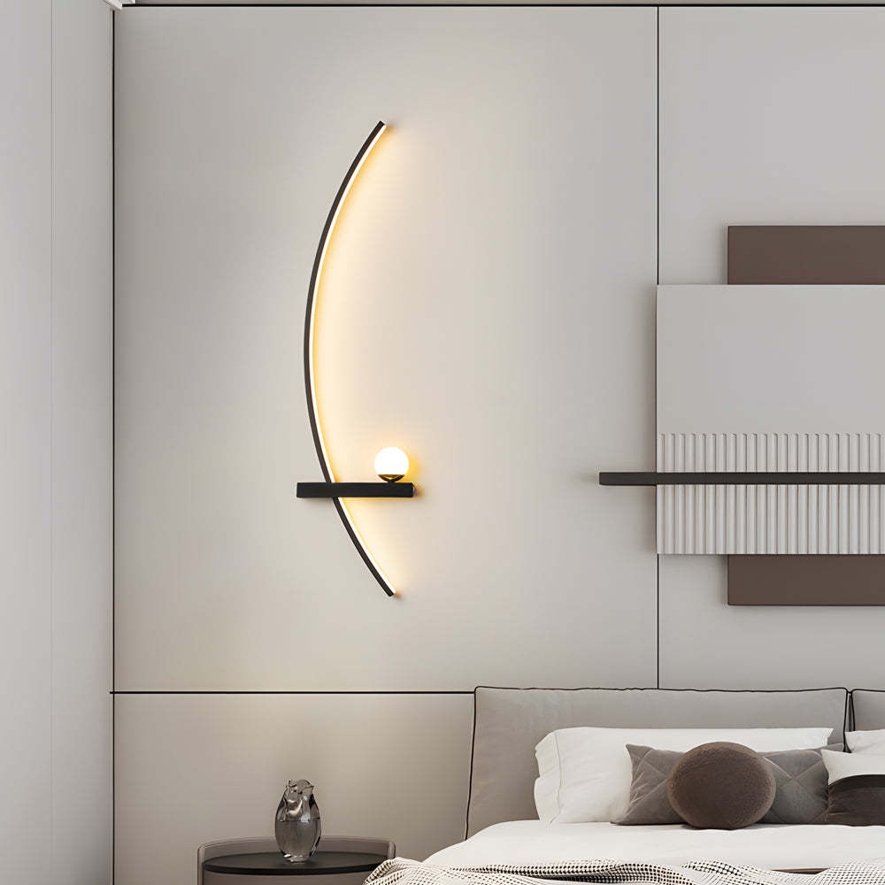 Curved Strip Dimmable LED Wall Sconce — Right / 3 Step Dimming