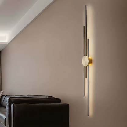 Modern Linear Wall Lamp Minimalist 2 Color Metal Wall Light-Lighom