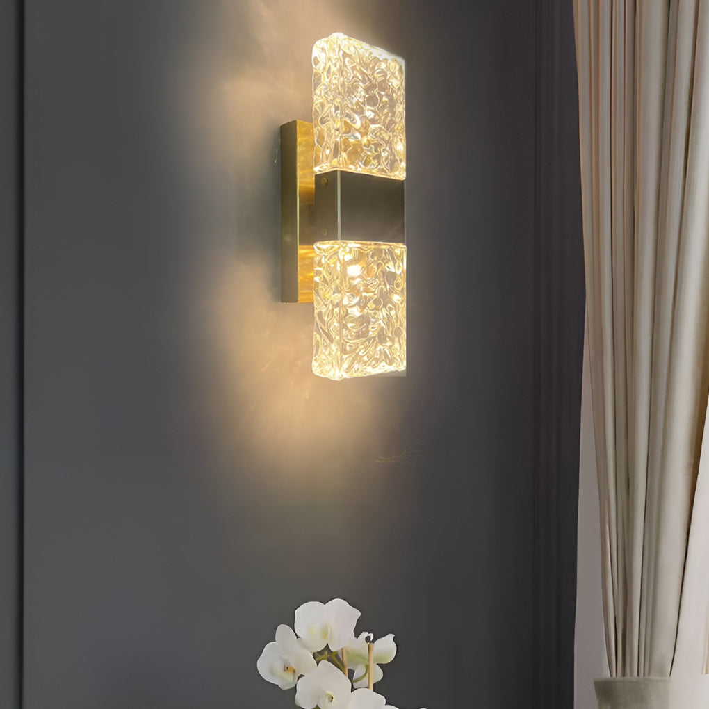 Creative Crystal Up and Down Lights LED Electroplated Modern Wall Sconces-Lighom