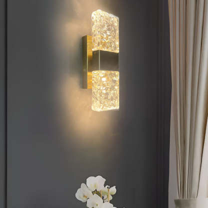 Creative Crystal Up and Down Lights LED Electroplated Modern Wall Sconces-Lighom