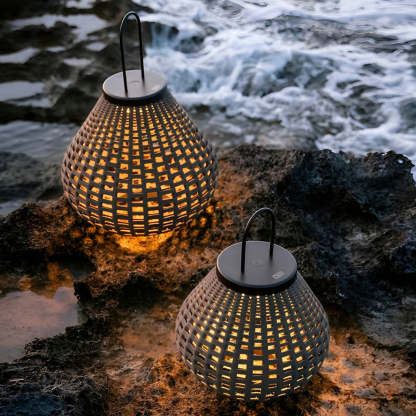 Portable Creative Rattan Waterproof LED Modern Outdoor Lights Lawn Lamp-Lighom