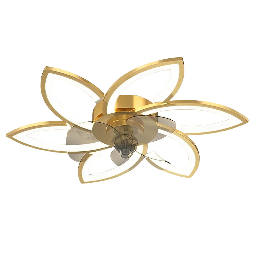 Flower Smart Silent Dimming LED Modern Fan
