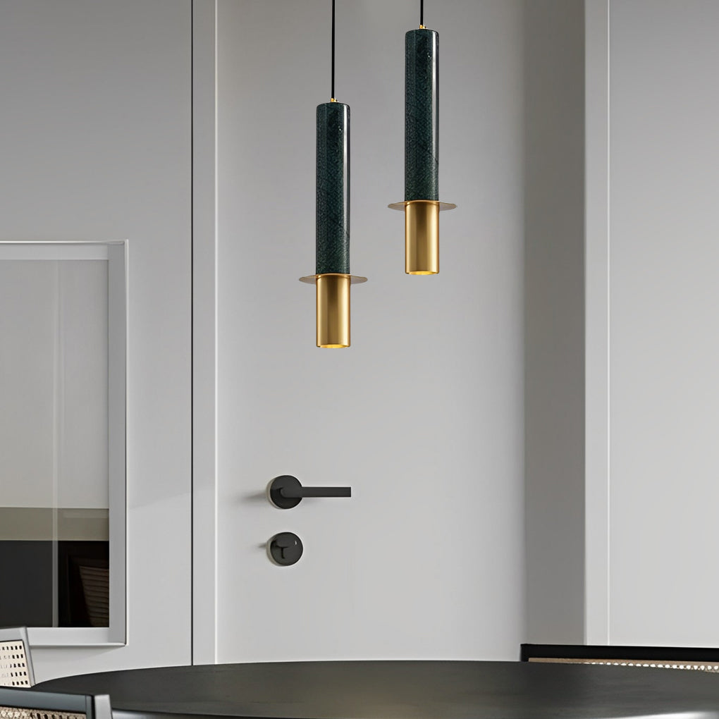 Elongated Cylindrical Terrazzo LED Postmodern Spotlight
