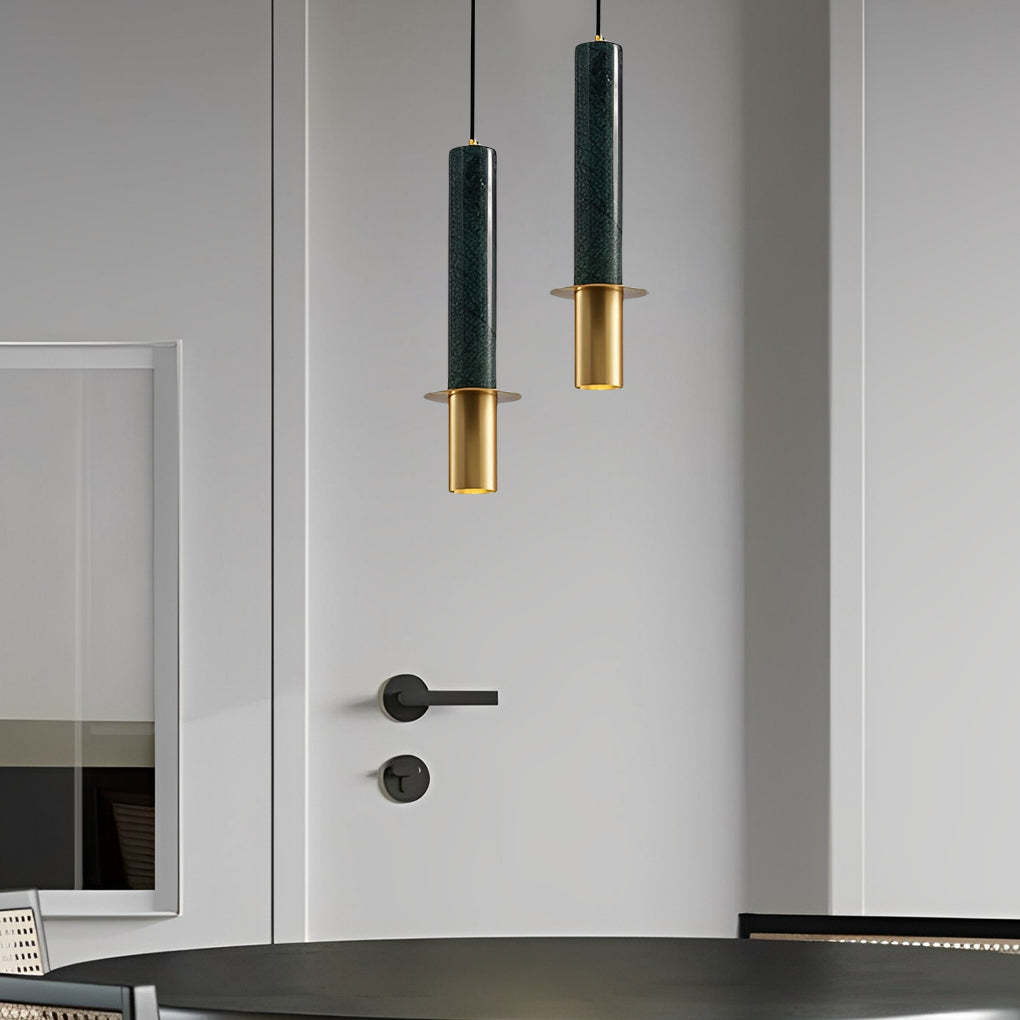 Elongated Cylindrical Terrazzo LED Postmodern Spotlight